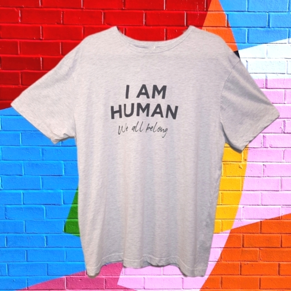 COCA COLA Promo Tshirt I Am Human We All Belong Inclusive Rights Top